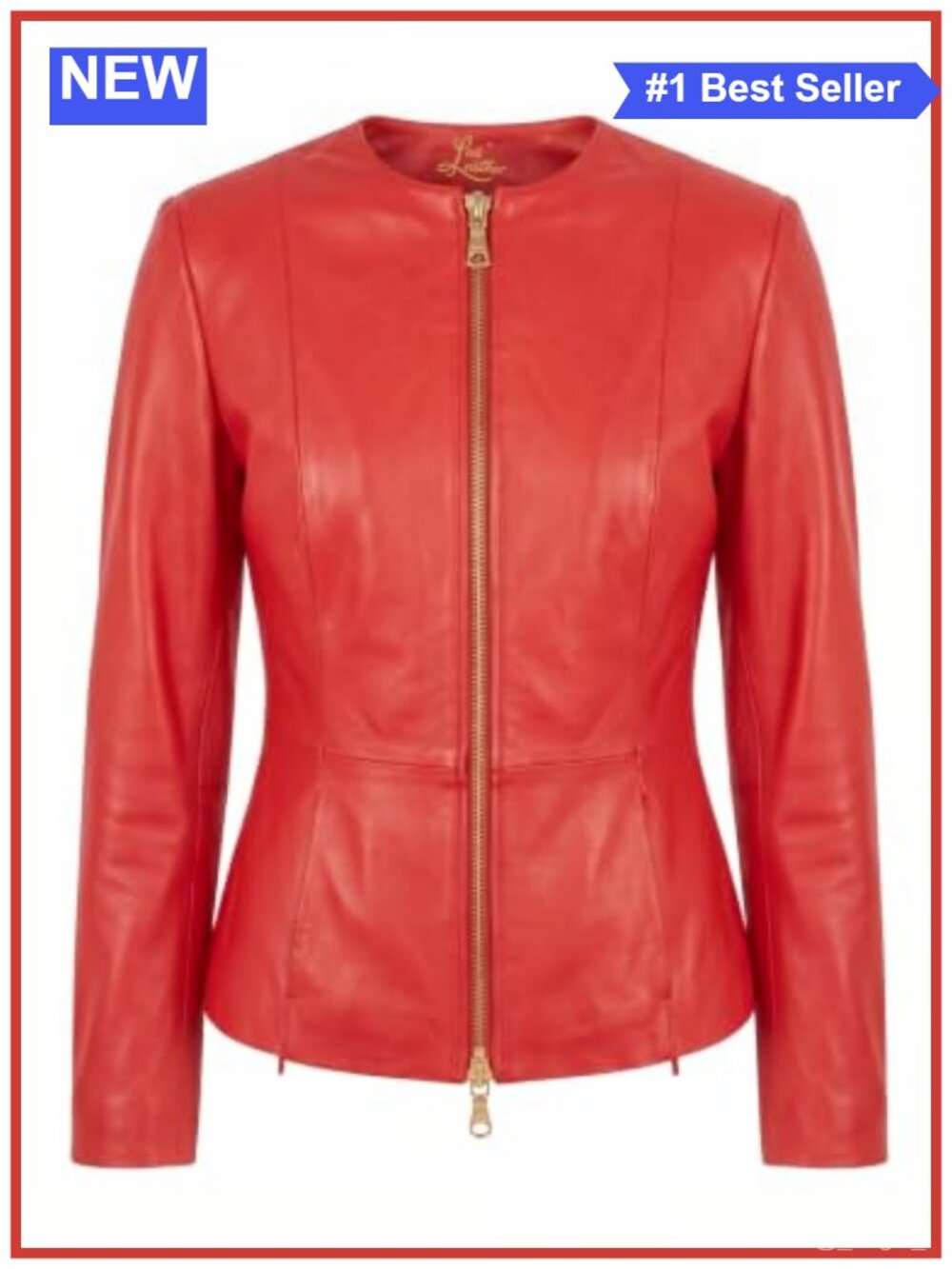 Genuine Lambskin Leather Peplum Biker Jacket